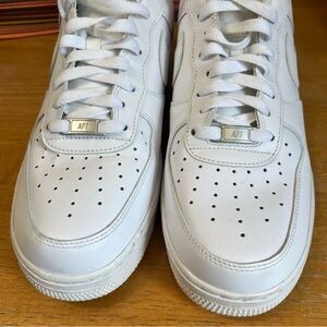 Nike White Mesh AF1 Sneakers